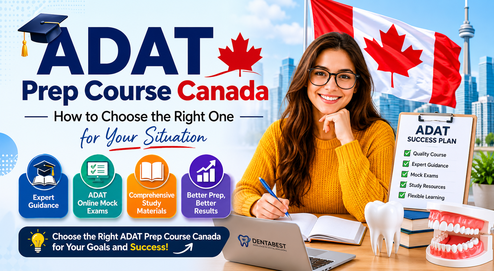 Choose the right ADAT prep course Canada based on your goals, study schedule, and learning style. Explore ADAT exam prep and mock exams.